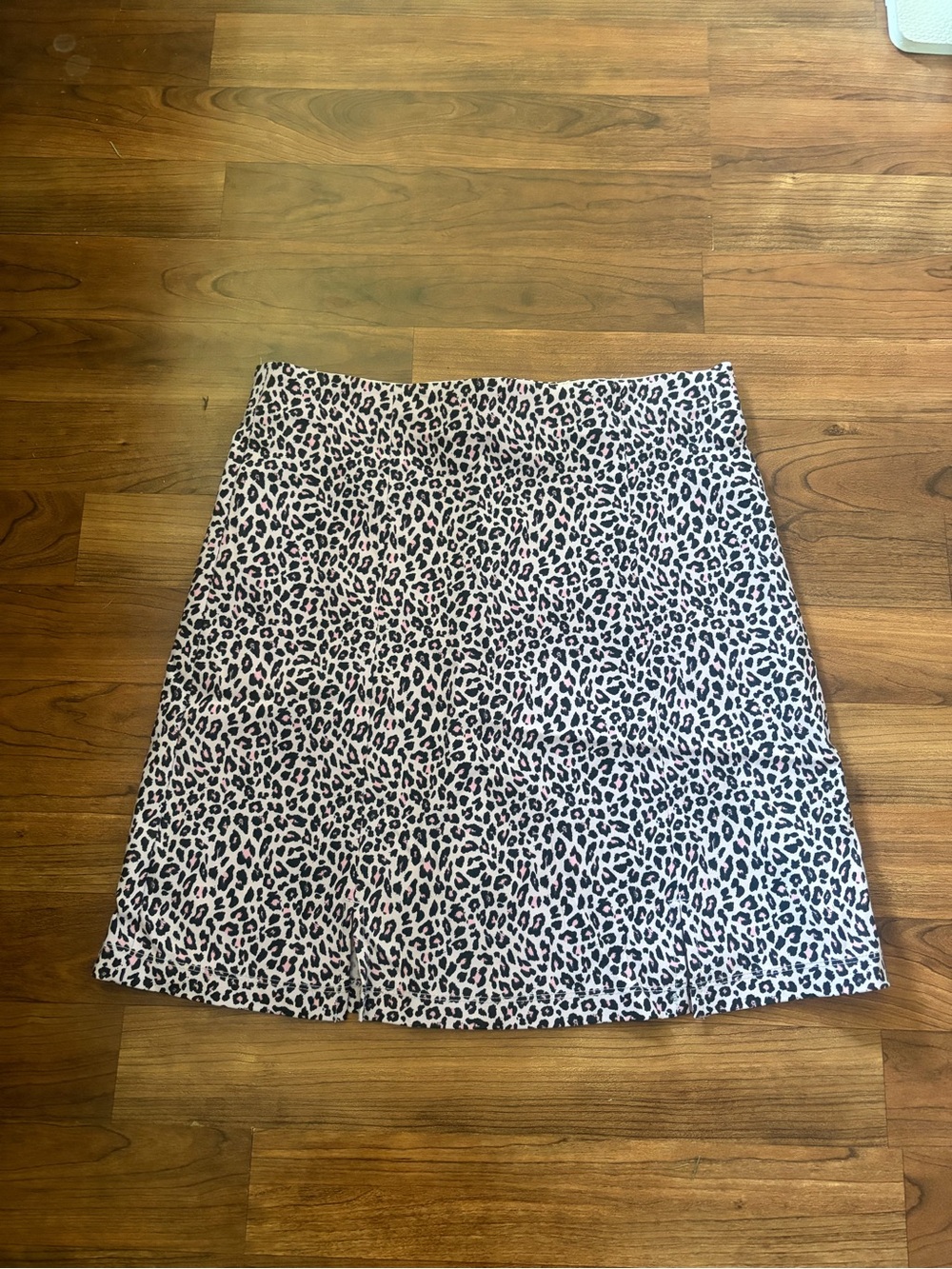 Topshop Pink & Black Leopard Print Mini Skirt